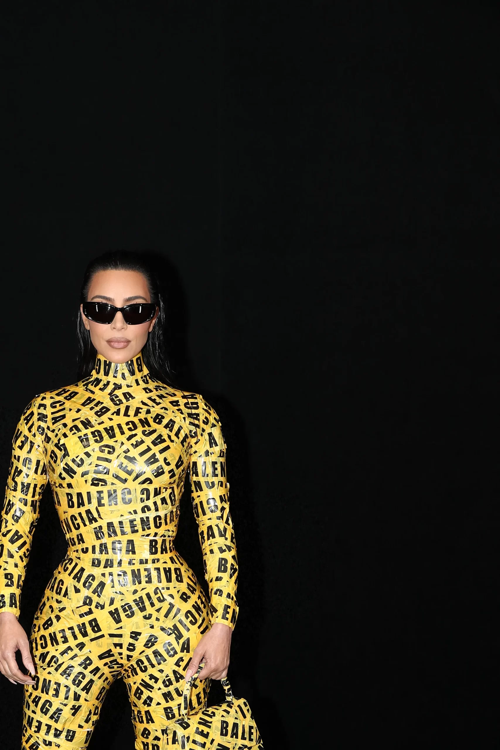 Kim Kardashian's Balenciaga Caution Tape Dress