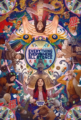 This movie poster, which was released in order to stir excitement for the movie, is the perfect demonstration of chaos that is signature to this film.
