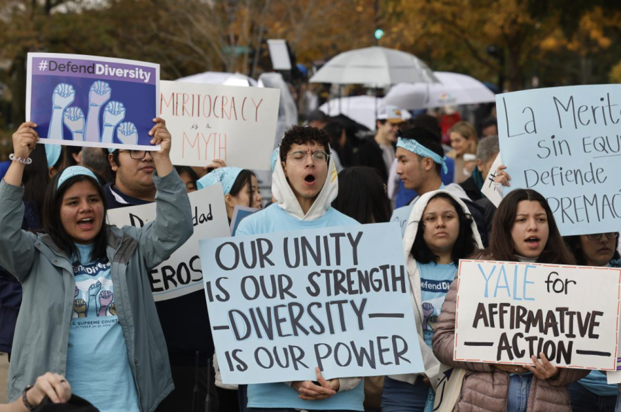 Yale students protest in support of affirmative action
