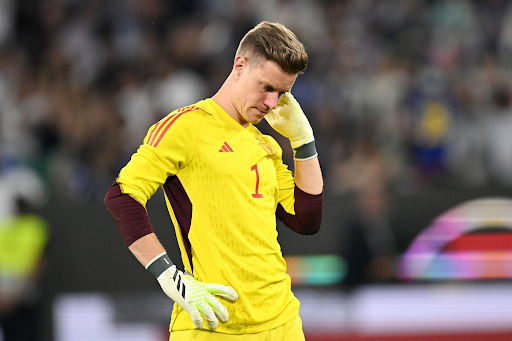 Goalkeeper Marc Andre Ter Stegan reacts after the 4-1 loss to Japan
