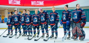 The players of the Metropolitan Riveters, a women’s ice hockey team  Source: Riveters.premierhockeyfederation.com