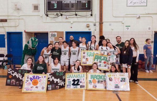 The Girls basketball team after their victory over NEST+M sending them to the playoffs. Source: @nyclabhs on Instagram.