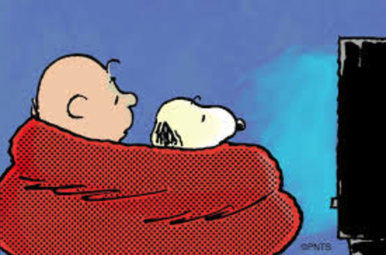 Snoopy and Charlie loving our movie marathon (Facebook)