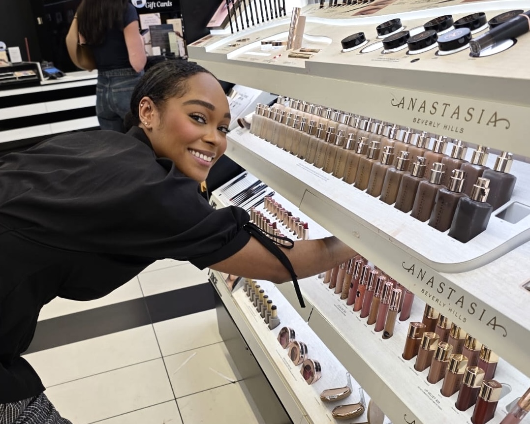 Guidance counselor Ms Williams enjoying one of her many hobbies: shopping