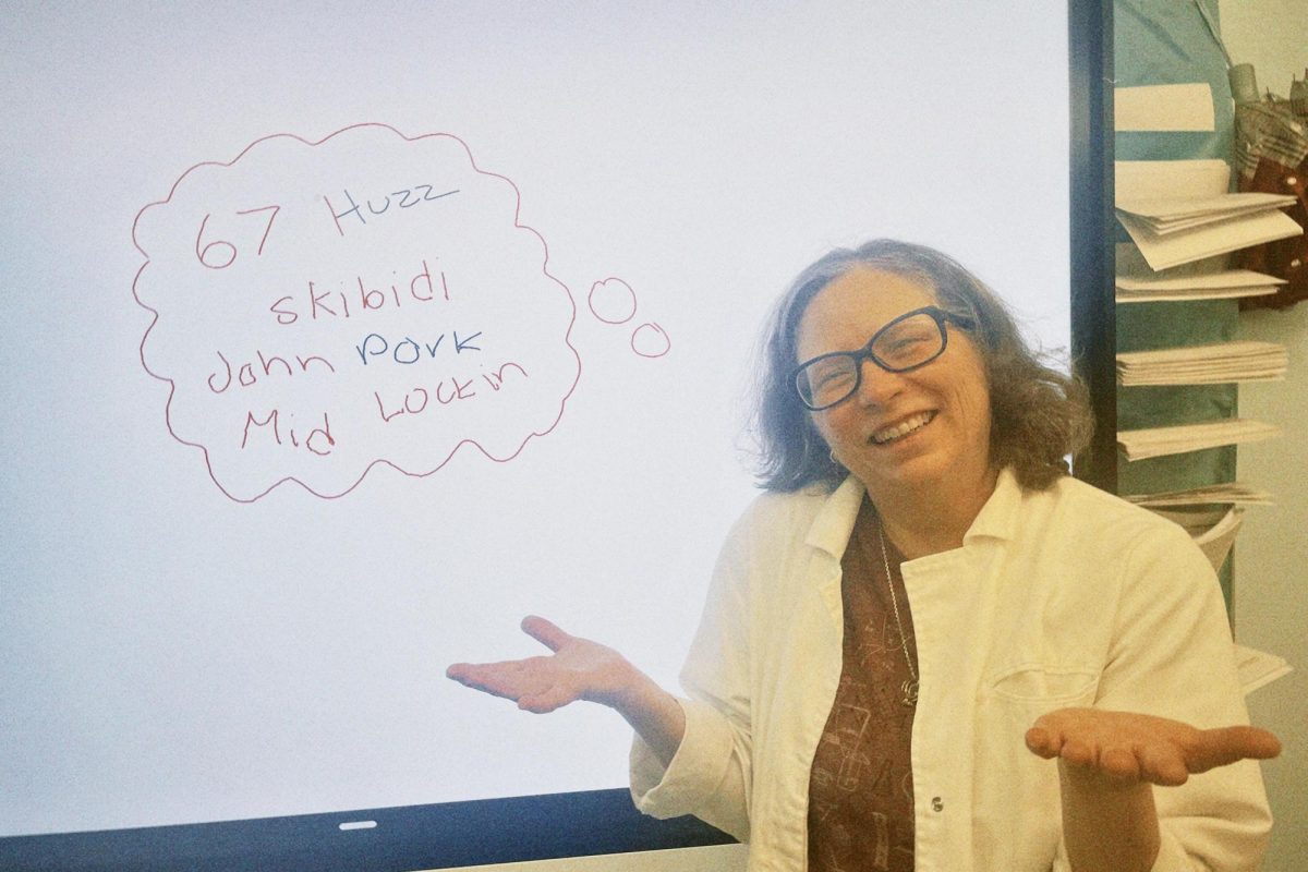 Chemistry teacher Ms. Price bravely tackles the Gen Z dictionary.